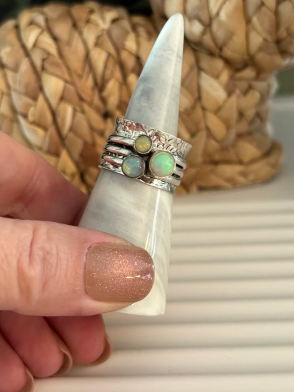 Sterling 925 silver spinner ring